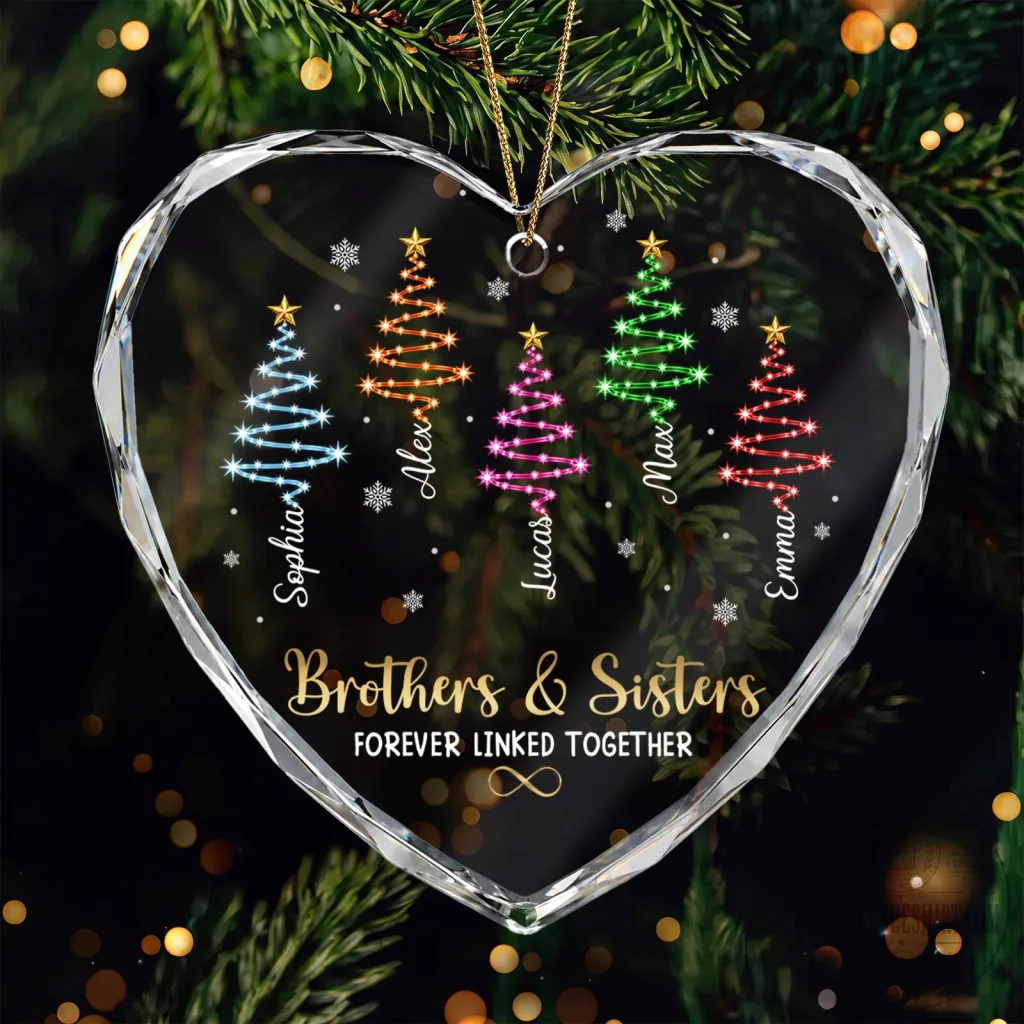 brothers-and-sisters-forever-linked-together-personalized-heart-christmas-tree-ornament-featured Brothers and Sisters Forever Linked Together Personalized Heart Christmas Tree Ornament