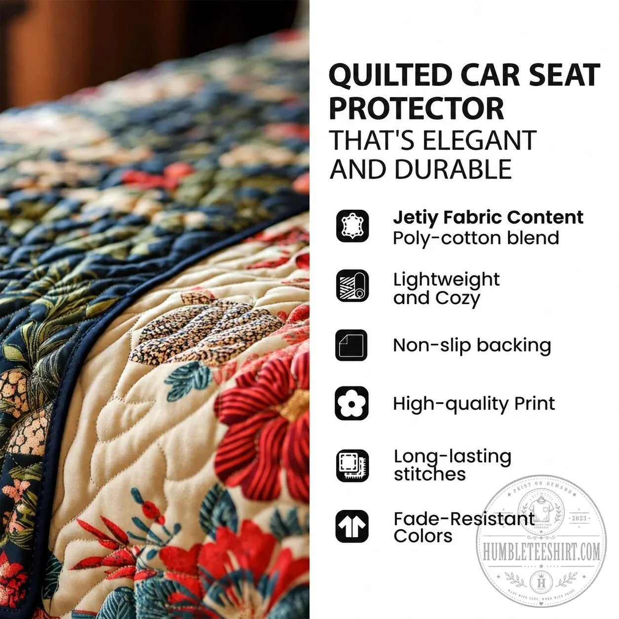 Country Western Sunflowers Quilted Car Seat Protector with Cowboy Boots and Hat 7 Country Western Sunflowers Quilted Car Seat Protector with Cowboy Boots and Hat