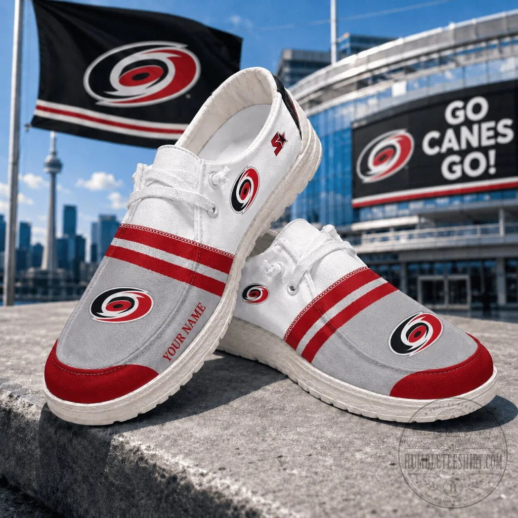 Carolina Hurricanes NHL Team Logo Personalized Fan Shoes for Men and Women Carolina Hurricanes NHL Team Logo Personalized Fan Shoes for Men and Women