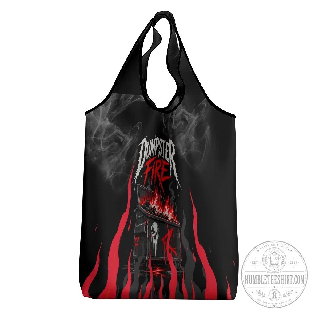 Dumpster Fire Everything Is Fine Reusable Grocery Shopping Bag 13 Dumpster Fire Everything Is Fine Reusable Grocery Shopping Bag