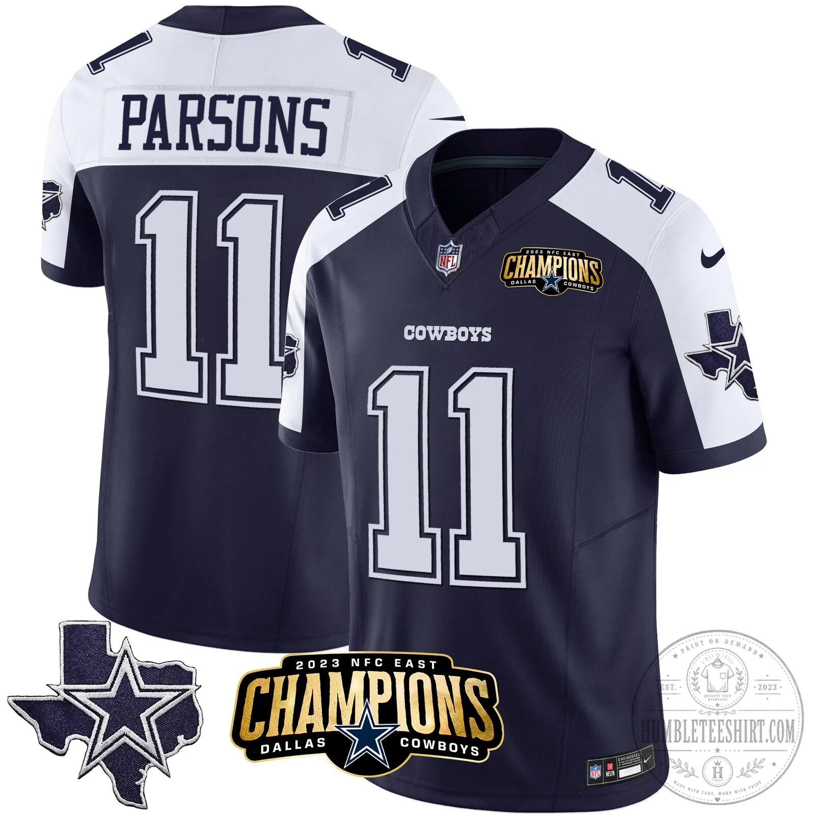 Dallas Cowboys 2023 NFC East Champions Micah Parsons Jersey