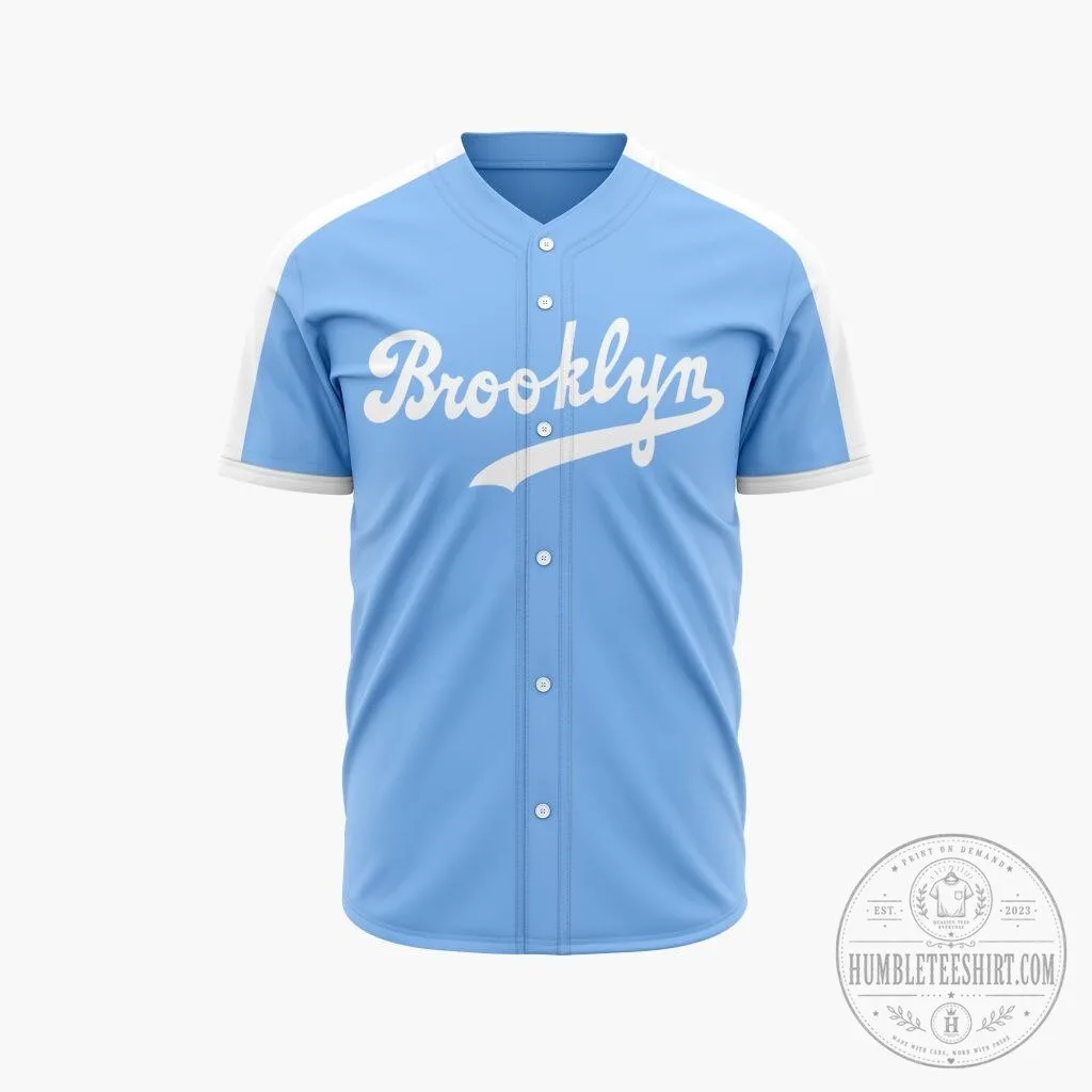 Brooklyn Dodgers Personalized Blue Vintage Baseball Jersey