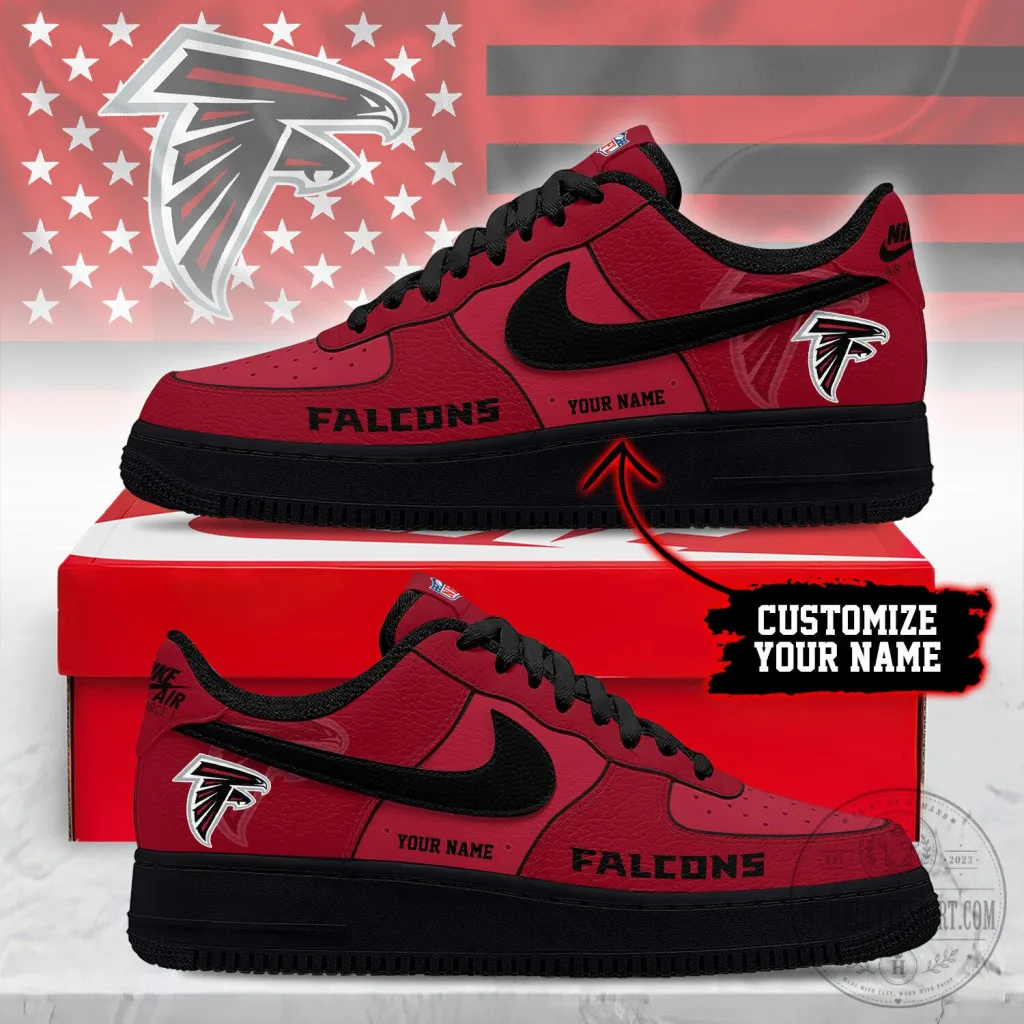 Atlanta Falcons Custom Name National Football League Team Sneakers Atlanta Falcons Custom Name National Football League Team Sneakers
