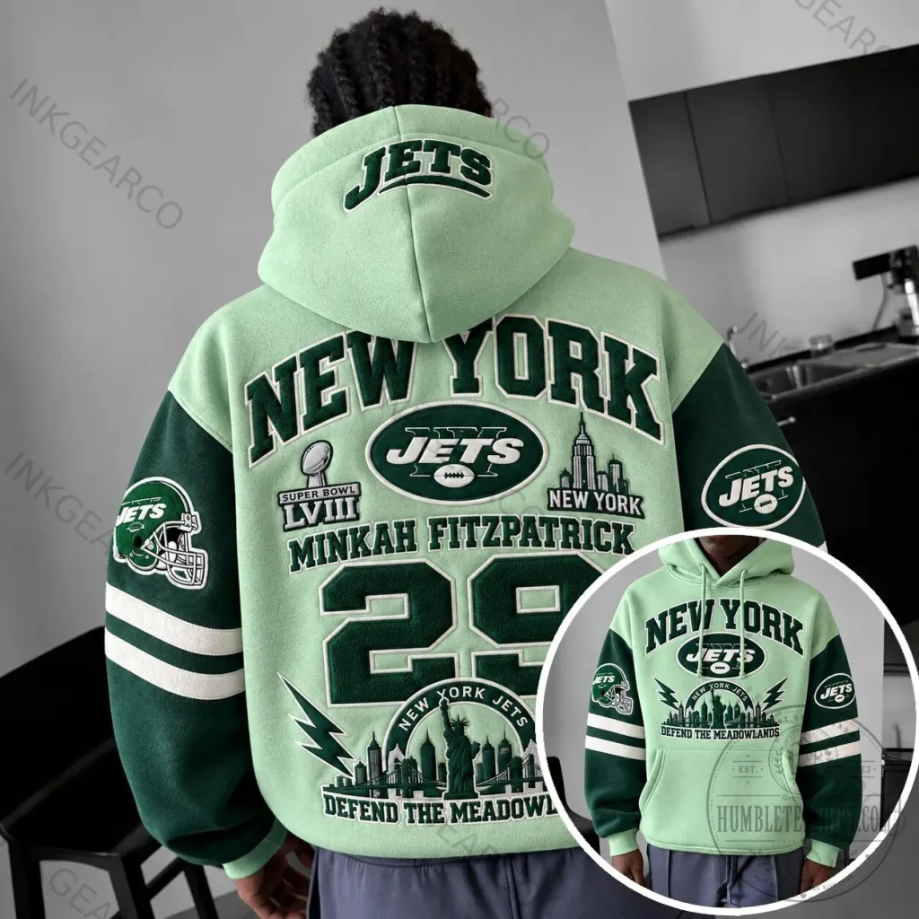 Minkah Fitzpatrick Super Bowl LVIII Hoodie for New York Jets Fans Minkah Fitzpatrick Super Bowl LVIII Hoodie for New York Jets Fans