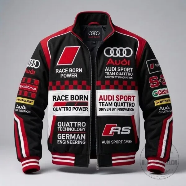 Audi Sport Quattro Racing Bomber Jacket 5 Audi Sport Quattro Racing Bomber Jacket