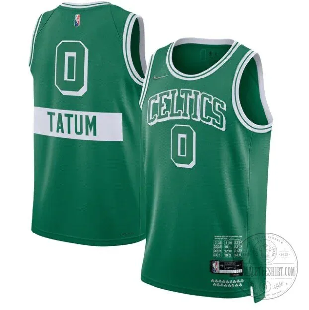 Boston Celtics Jayson Tatum City Edition Green Basketball Jersey 2 Boston Celtics Jayson Tatum City Edition Green Basketball Jersey