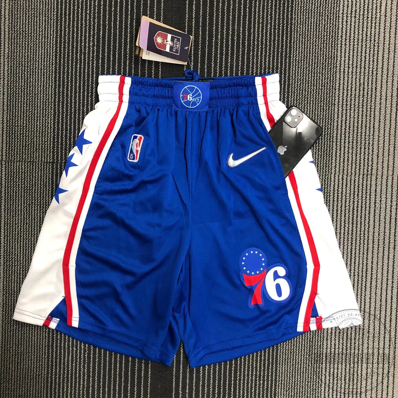 Philadelphia 76ers Icon Edition Diamond 75th Anniversary Basketball Shorts
