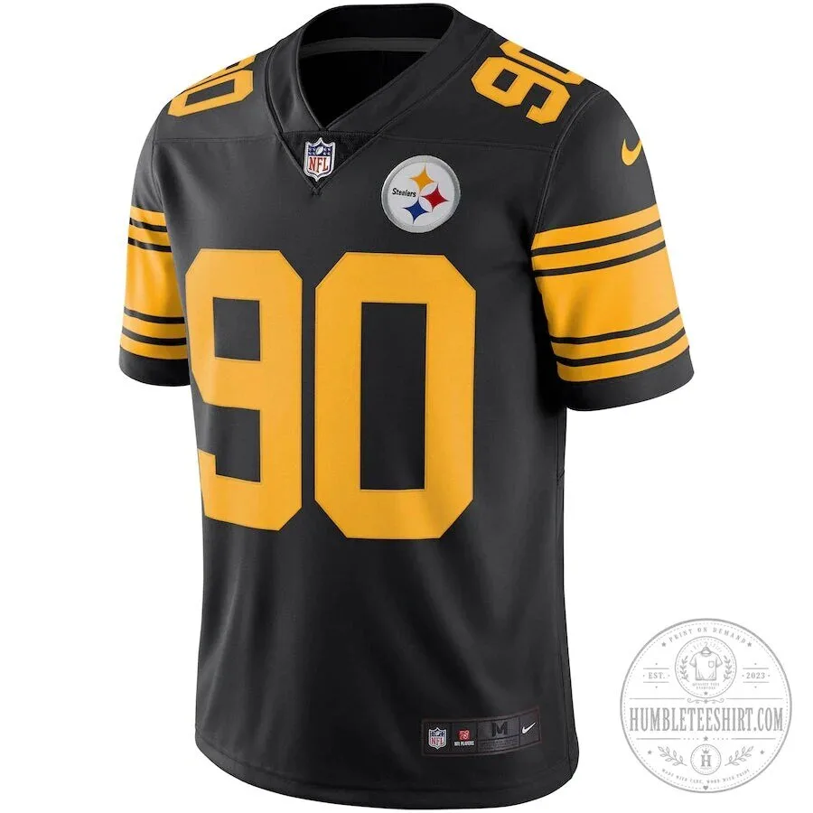 Pittsburgh Steelers TJ Watt Black Vapor F.U.S.E. Color Rush Limited Football Jersey