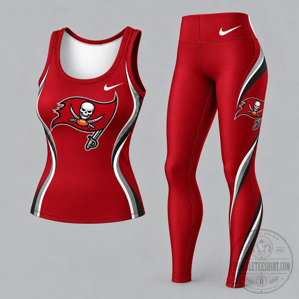 Tampa Bay Buccaneers Women's Red Dynamic Curve Tank Top and Leggings Set