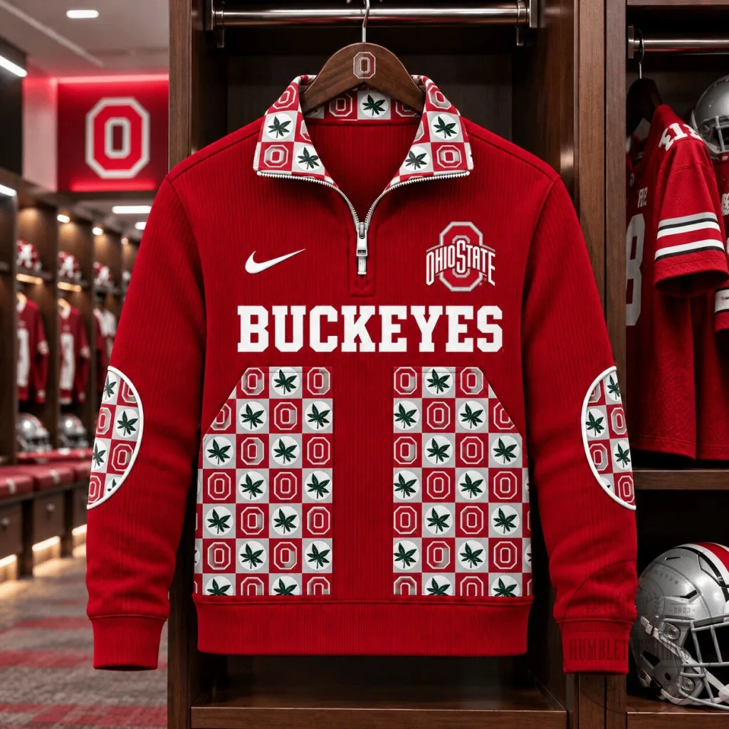 Ohio State Buckeyes Quarter-Zip Fleece Sweatshirt Ohio State Buckeyes Quarter-Zip Fleece Sweatshirt