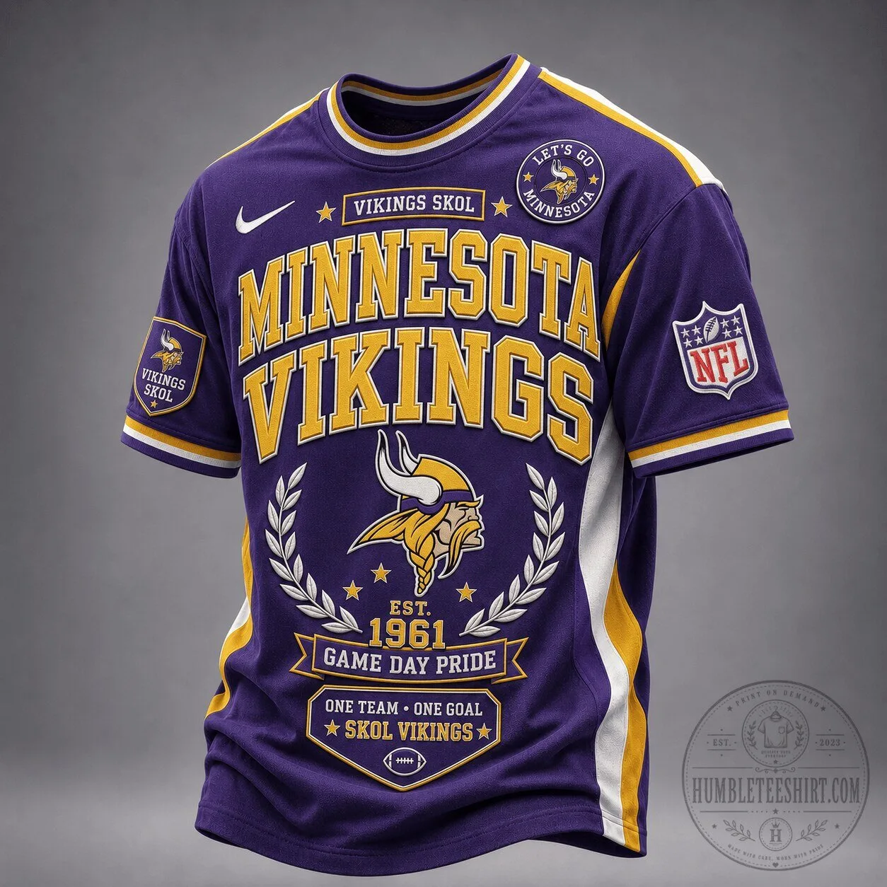 Minnesota Vikings Football Fan Shirt Game Day Pride Classic Football Jersey