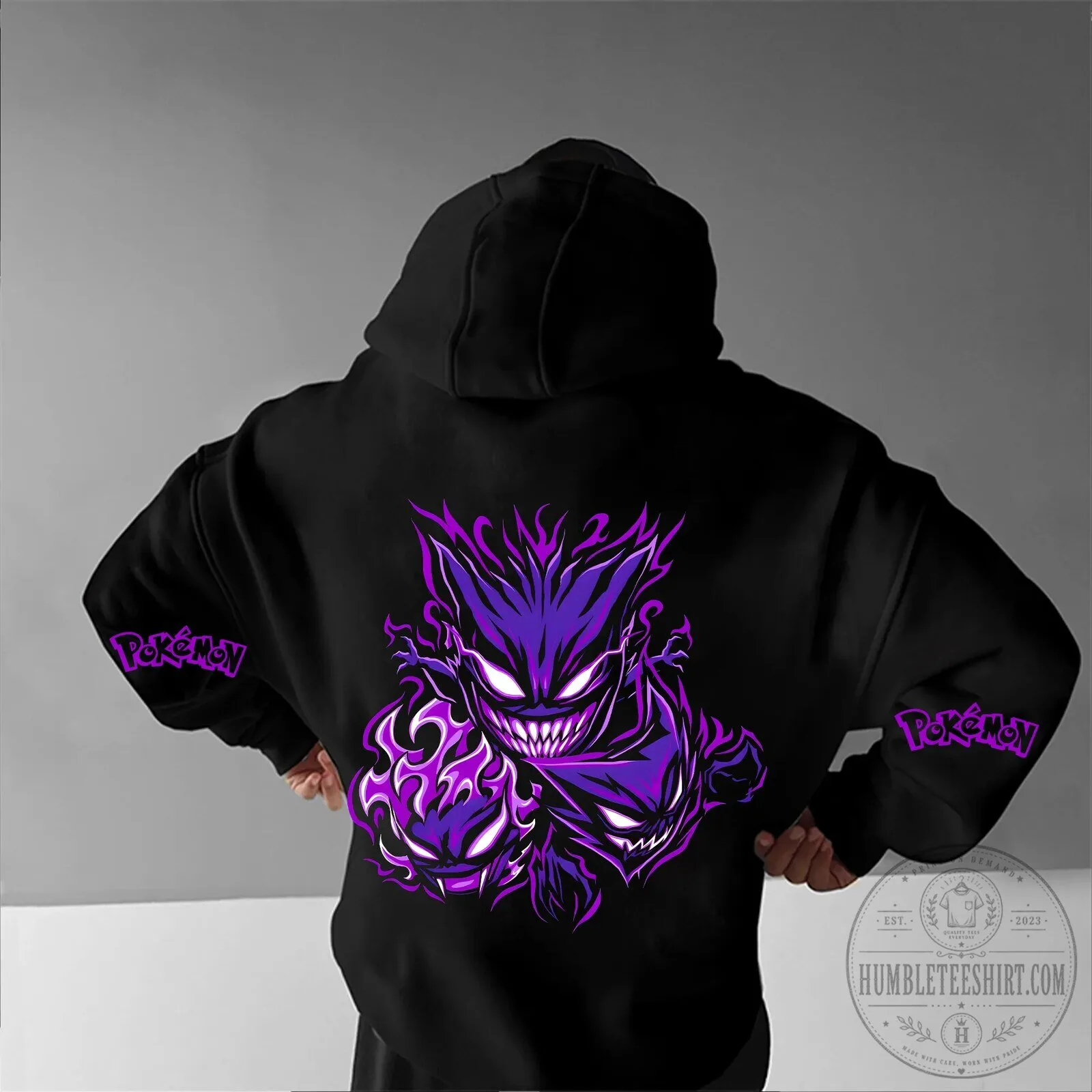 Pokemon Gengar Haunter Gastly Ghost Type Hoodie