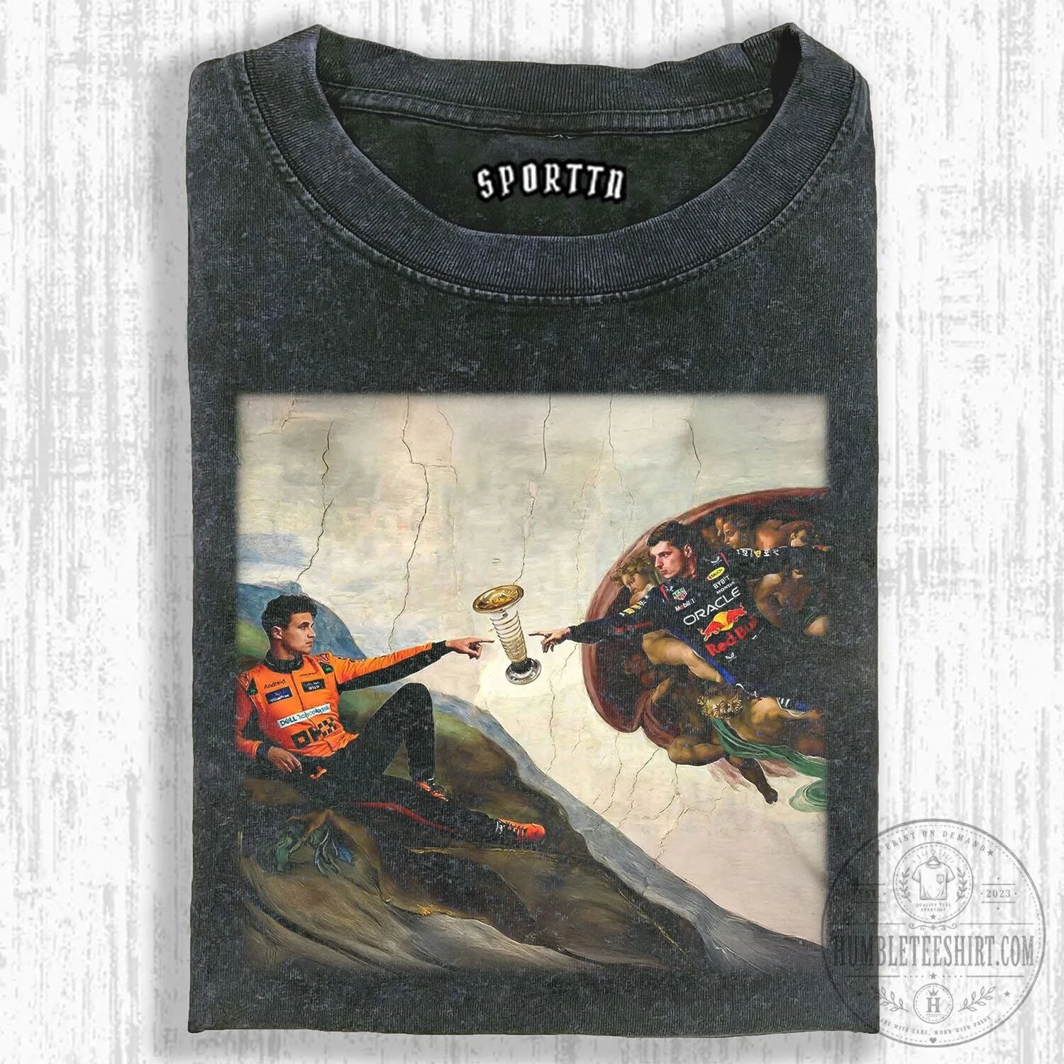 Lando Norris Max Verstappen Creation of Adam Formula 1 Racing T-Shirt