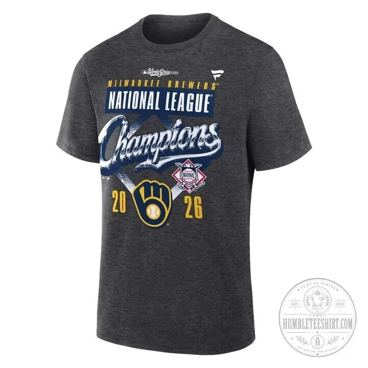 2026 World Series Champions T-Shirt for Milwaukee Brewers, National League Winners 6 2026 World Series Champions T-Shirt for Milwaukee Brewers, National League Winners
