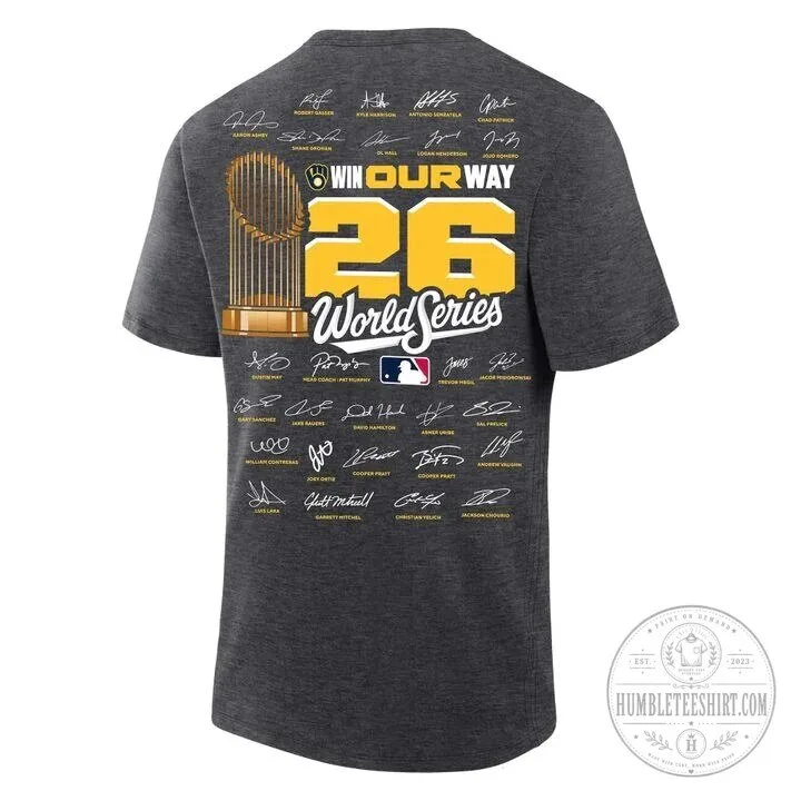 2026 World Series Champions T-Shirt for Milwaukee Brewers, National League Winners 7 2026 World Series Champions T-Shirt for Milwaukee Brewers, National League Winners