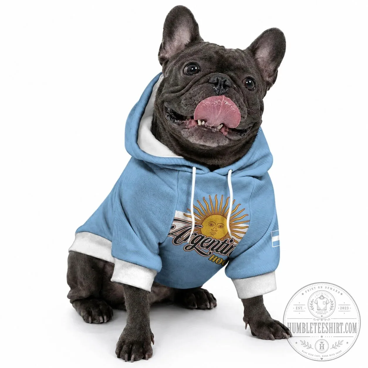Argentina Flag Sun of May Pet Dog Hoodie - Los Leones Hockey Champions