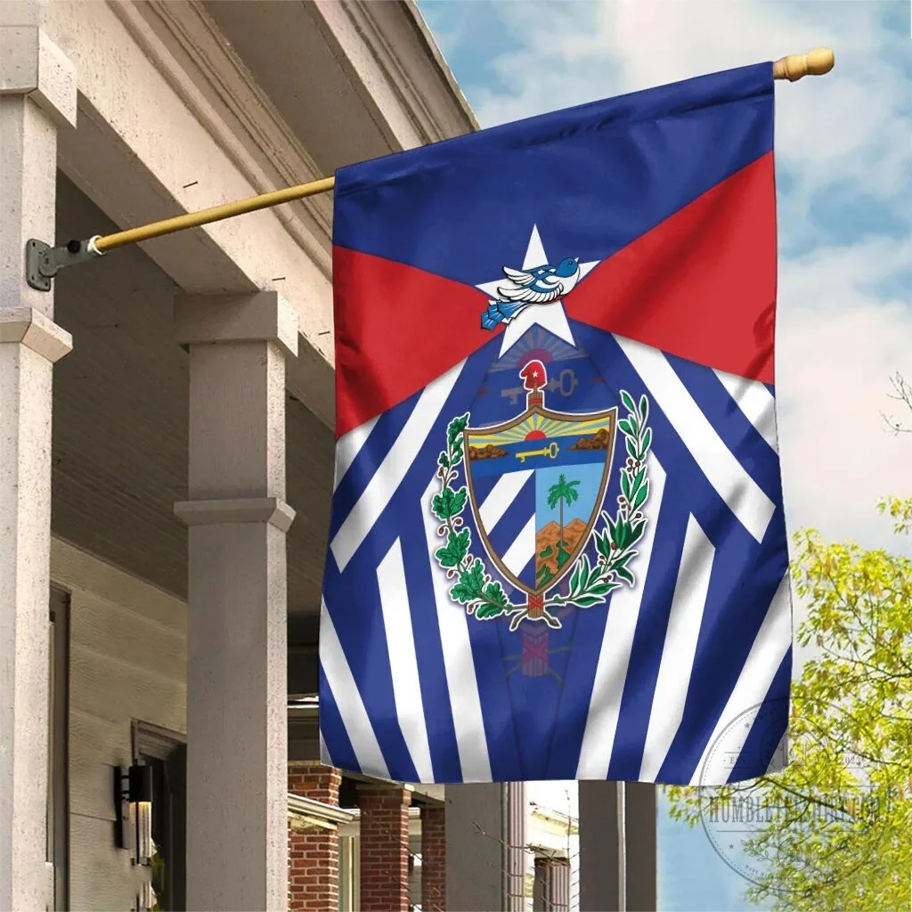 Cuban Trogon Viva Cuba Libre Coat of Arms Garden Flag
