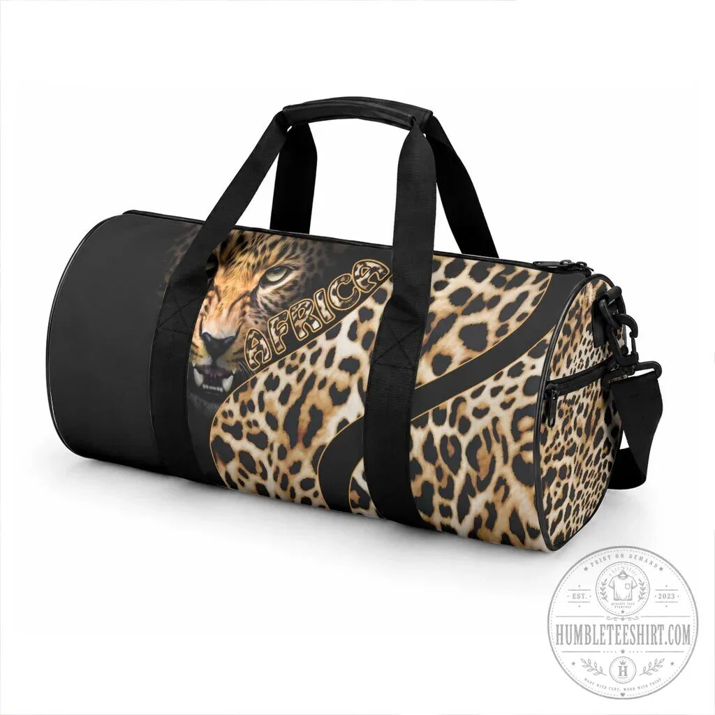 Africa Leopard Skin Pattern Duffle Bag for Travel and Gym 7 Africa Leopard Skin Pattern Duffle Bag for Travel and Gym