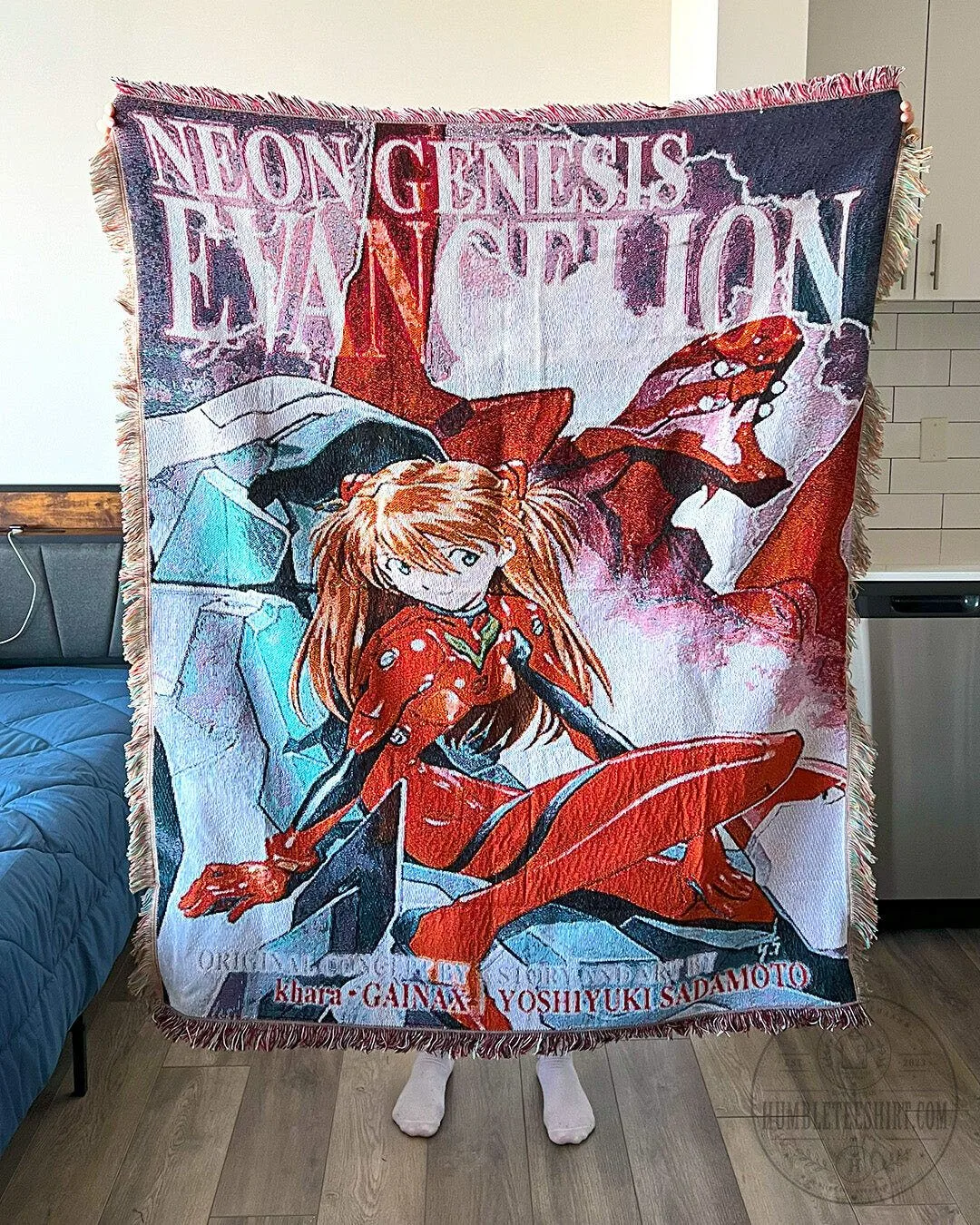 Neon Genesis Evangelion Asuka Langley Soryu Anime Woven Throw Blanket 9 Neon Genesis Evangelion Asuka Langley Soryu Anime Woven Throw Blanket