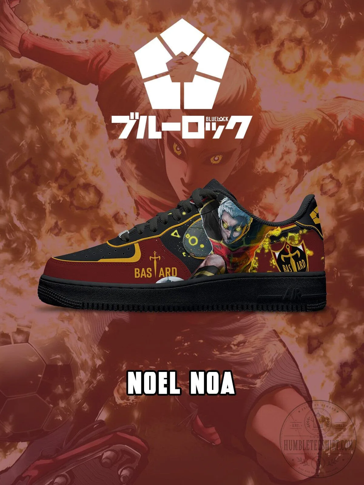 Blue Lock Noel Noa Bastard Munchen Anime Manga Custom Sneakers Shoes 3 Blue Lock Noel Noa Bastard Munchen Anime Manga Custom Sneakers Shoes