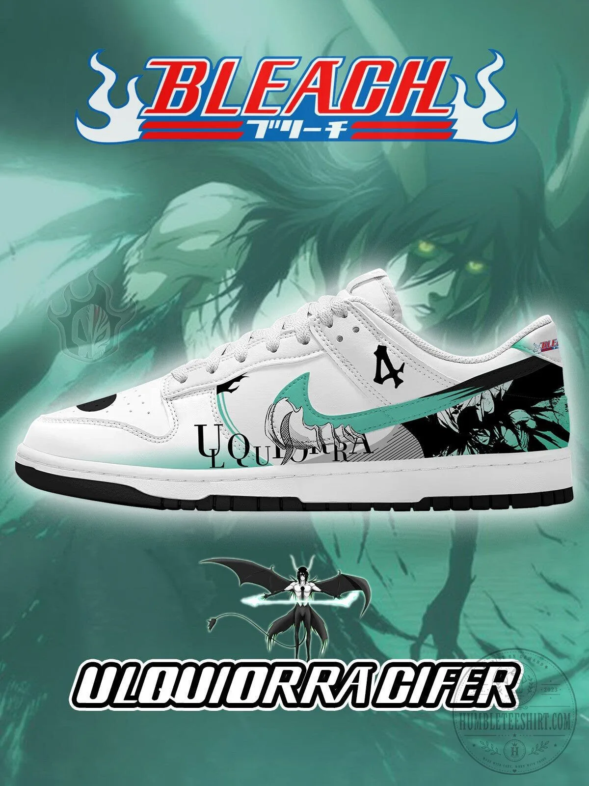 Bleach Ulquiorra Cifer Anime Character Custom Printed Low Top Sneakers 1 Bleach Ulquiorra Cifer Anime Character Custom Printed Low Top Sneakers