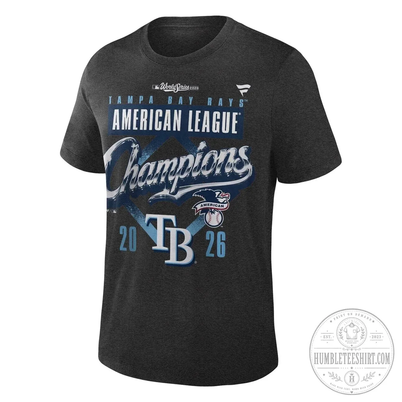 Tampa Bay Rays 2026 American League Champions Celebration T-Shirt 6 Tampa Bay Rays 2026 American League Champions Celebration T-Shirt